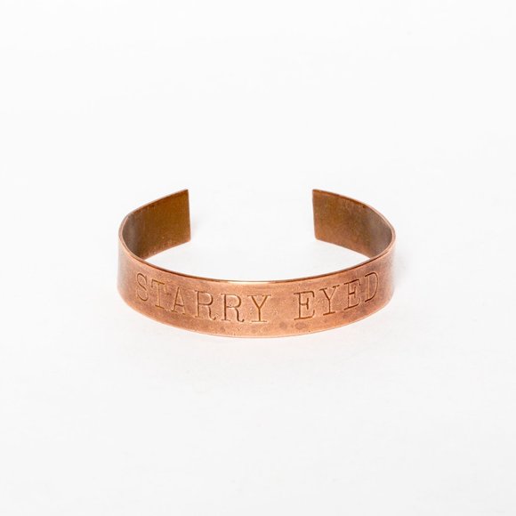 Copper Starry Eyed Stamped Bracelet - Picture 1 of 8